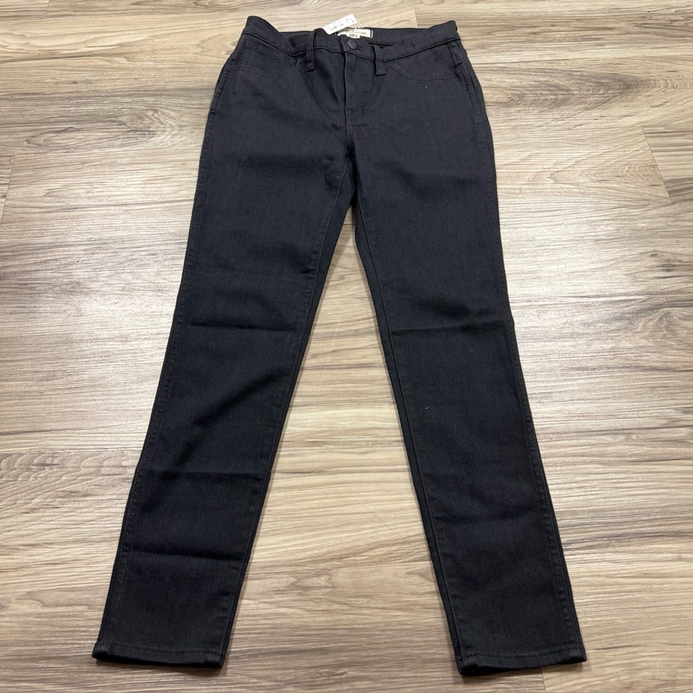 Madewell 9" Mid-Rise Roadtripper Skinny Jeans Bennett Wash NM180 BLACK Size 27